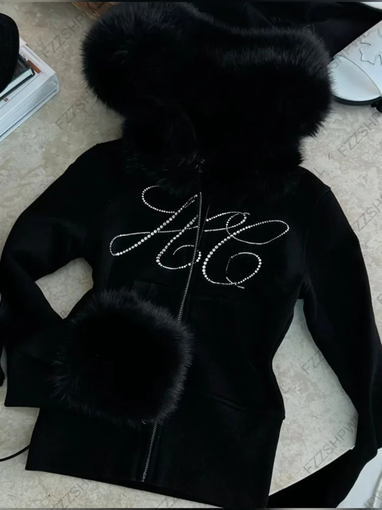 Casual Hoodie Suit Pants Suit Autumn and Winter Slim Fashion Trend Twopiece Zipper Longsleeve Sweatshirt Lowwaist Pants 2000s 251029