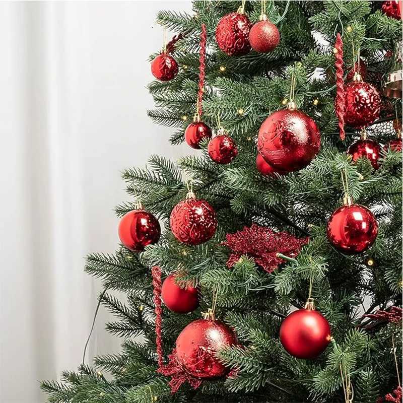 24pcs 346cm Christmas Balls Christmas Tree Ornaments Ball Xmas Hanging Tree Pendants Home Party Christmas Decor New Year Gifts C251030