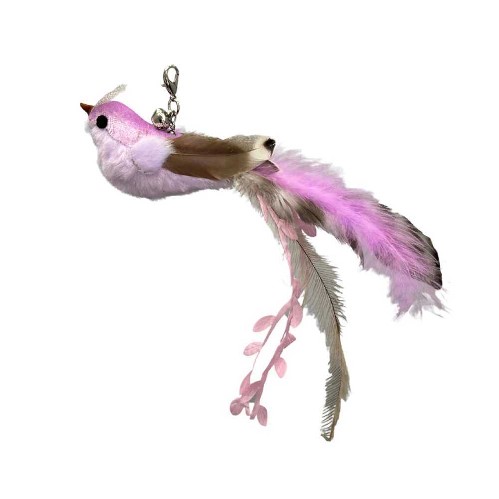 2pcs Replacement Head for Cat Teaser Funny Cat Stick Toy Rod Feather Bird Pet Toy Supplies S251029