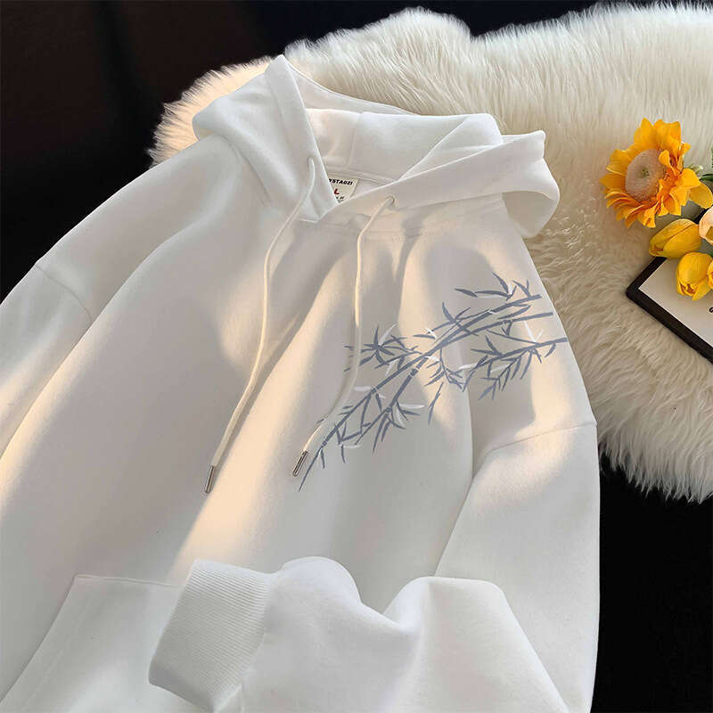 Fleece Sweatshirt Style Men Hoodie Casual Loose Unisex Clothing Winter Padded Hooded Jacket Women's Sweatshirt