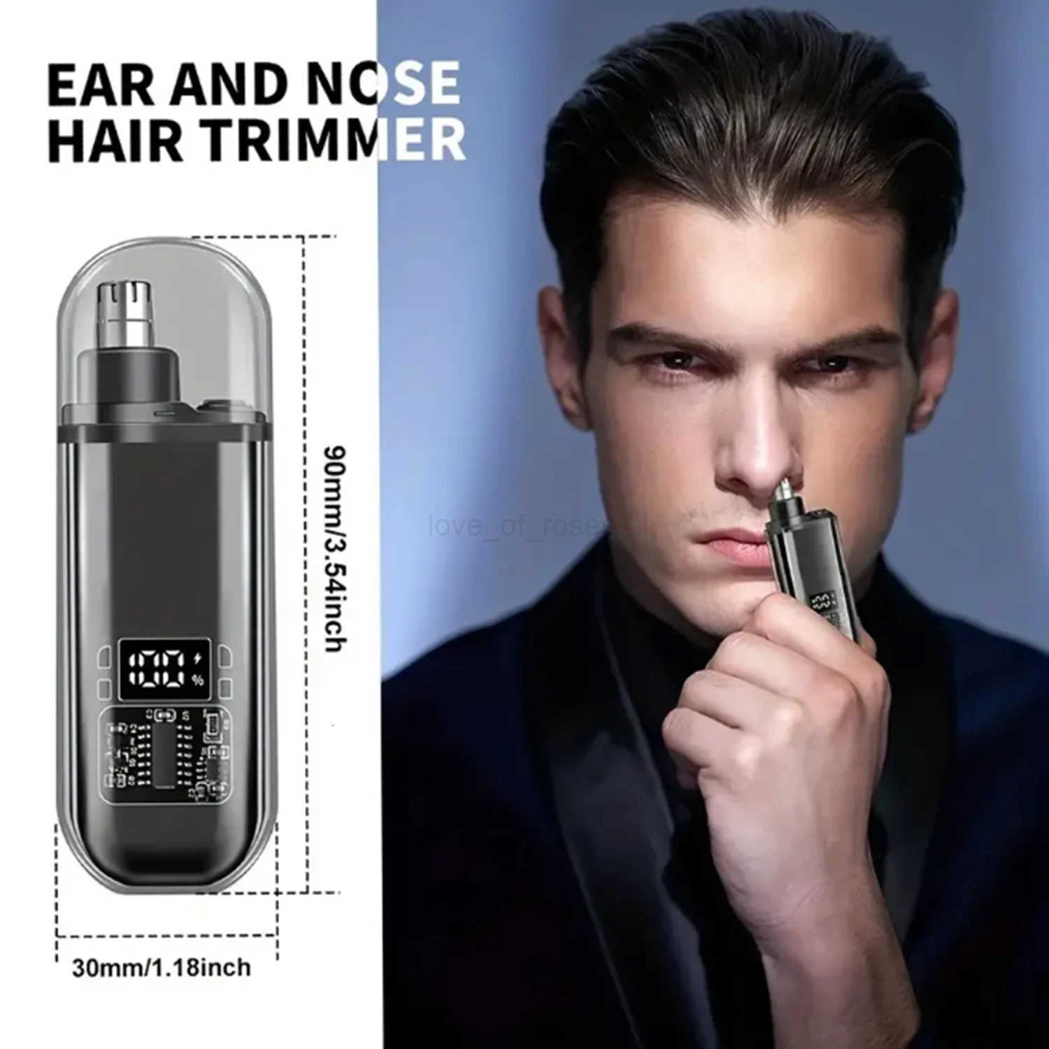 Nose Hair Trimmer for Men Portable Mini Nose Hair Remover USB Rechargeable Trimmer for Nose and Ears Electric Nose Hair Cutter Z251030