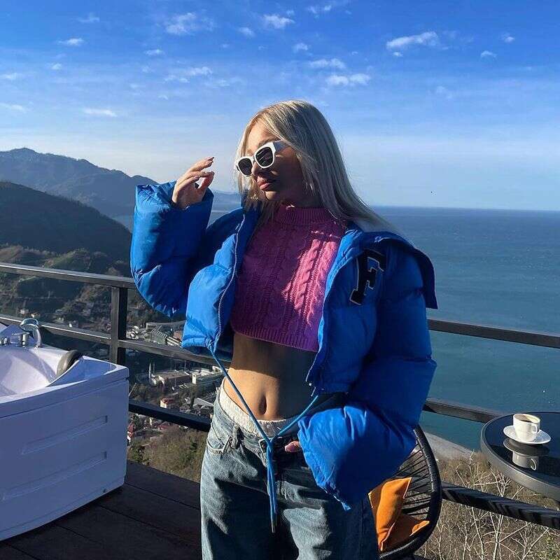 Women's Clothing Autumn And Winter Polar Fleece Warm Splicing Fur Collar Jacket Cotton Clothes