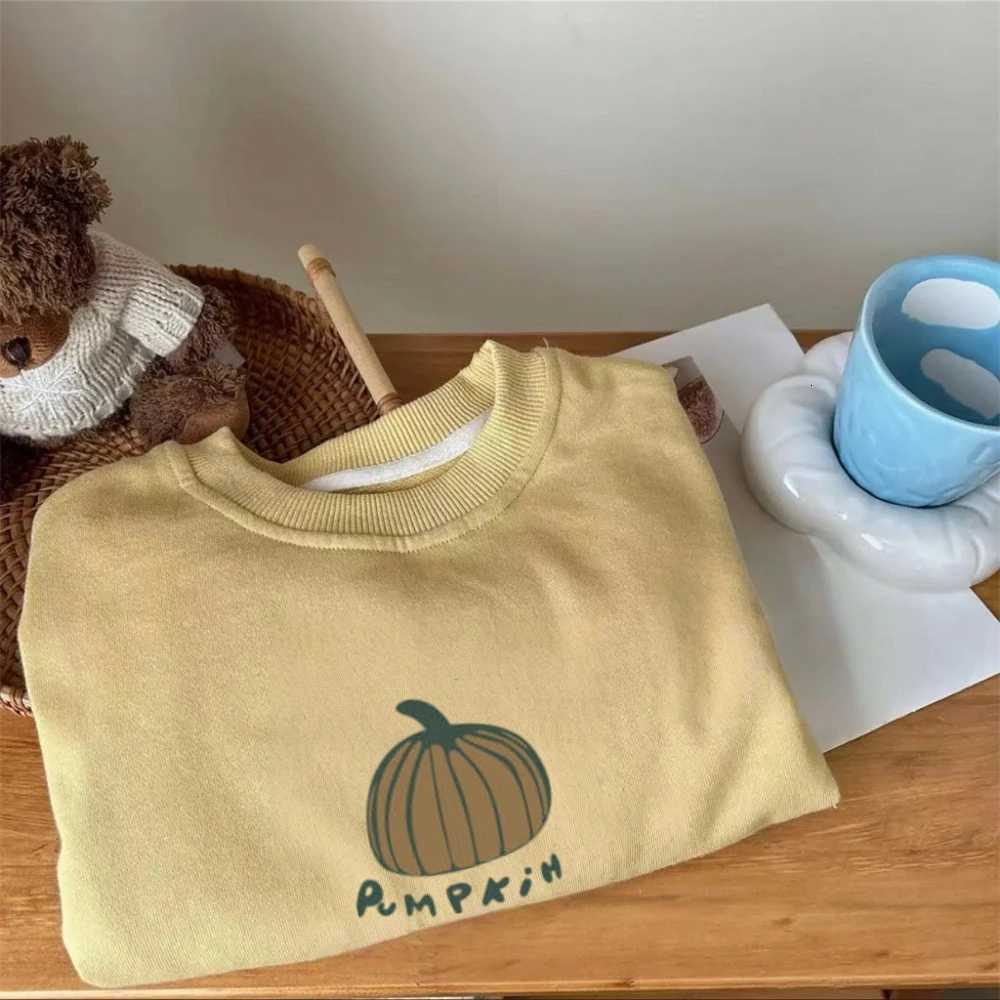 Loose Sweatshirts For Boys And Girls Pumpkin Printed Tops SpringAutumn Wear 06Year Kids Clothing Simple Allmatch PulloversT251030