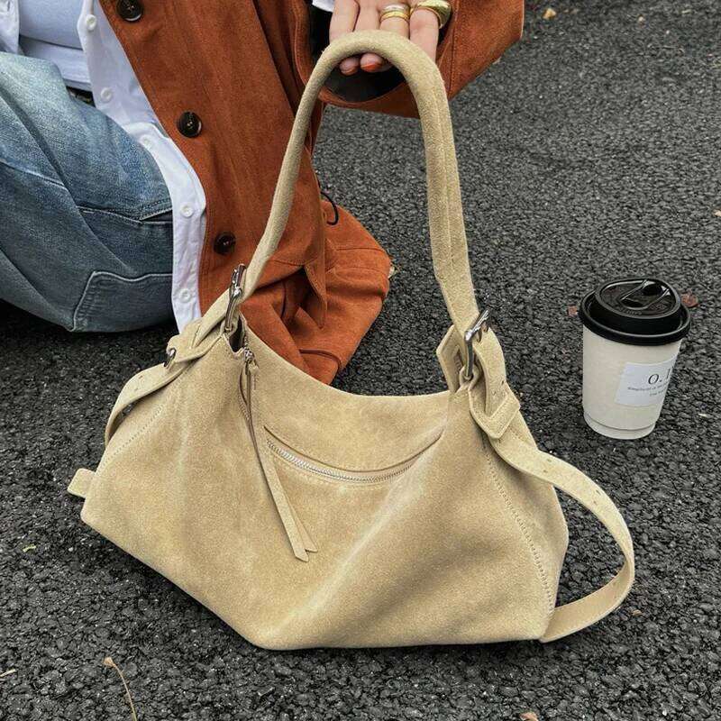 Designer bag 52 Autumn Winter Fashion Women's Shoulder Crossbody Designer Brand Ladies Soft Suede Cow Leather High Quality Bag New