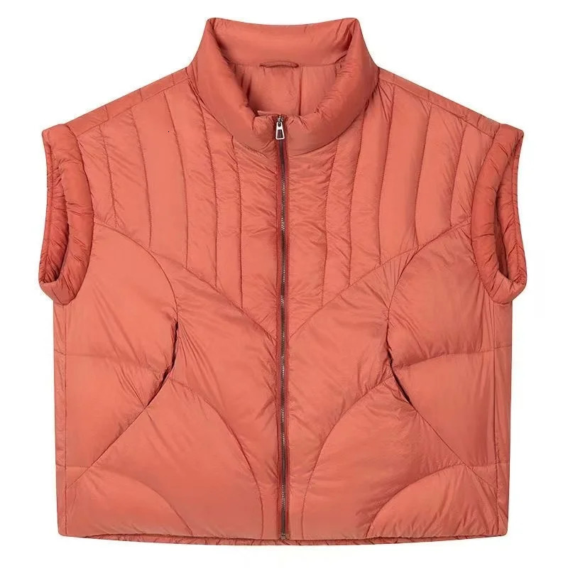 Down Cotton Vest Womens Autumn Winter Loose Fashion Allmatch Warm Sleeveless Waistcoat Jacket Female Tops 251029