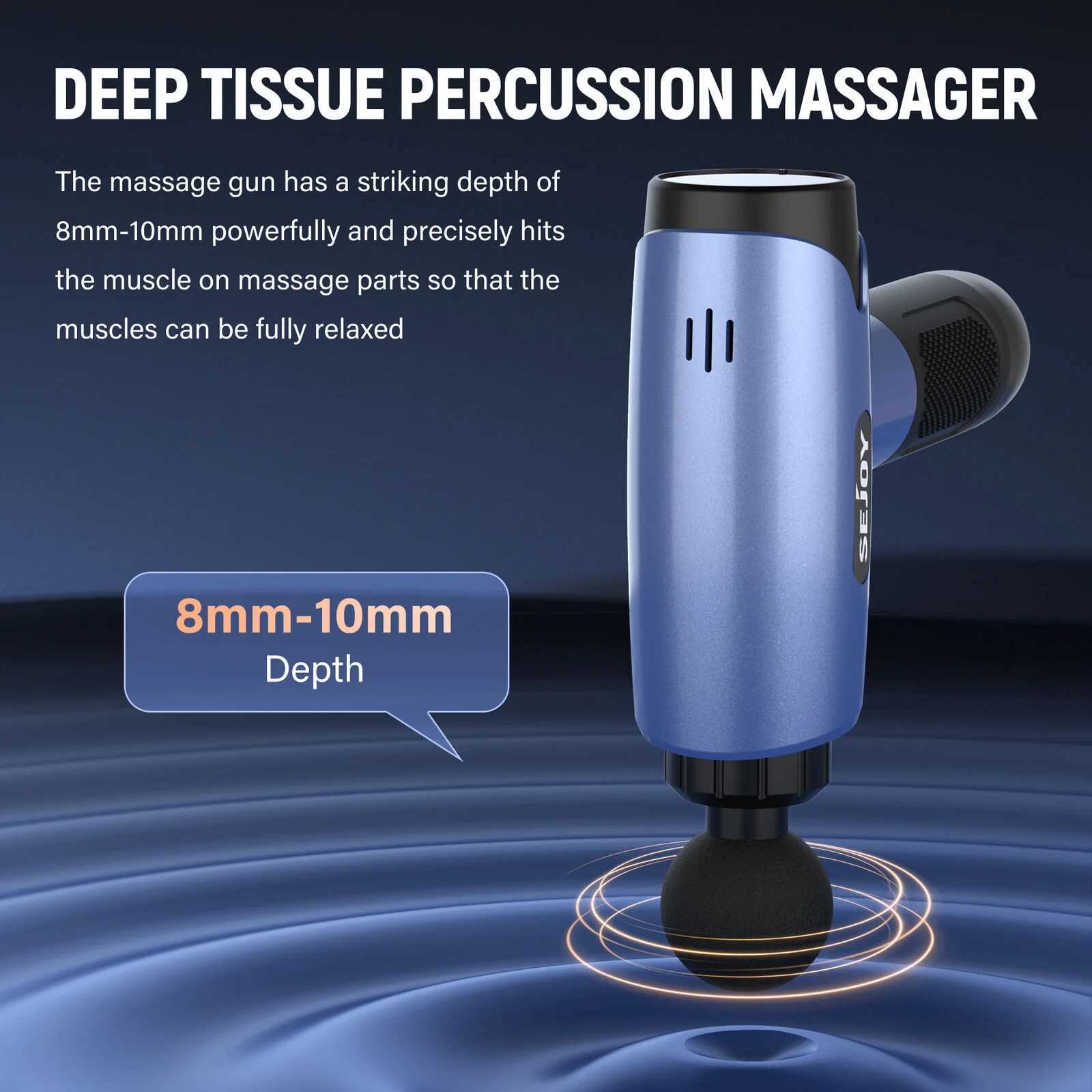Sejoy 30 speeds Massage Gun Percussion Massager Fascia Gun Deep Tissue Muscle Vibrating Relax J251030