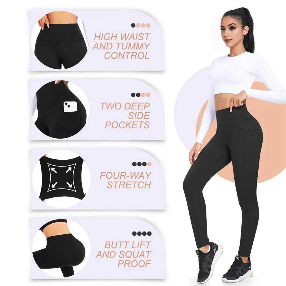 Women Gym Leggings High Waist Velvet Warm Women Pants Slim Fit Yoga Pants with Pockets Autumn Winter Leggings Sports Wear J251030