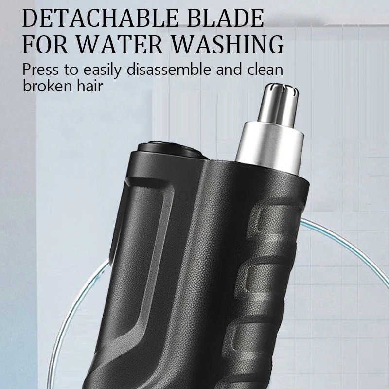 Nose Hair Trimmer USB Rechargeable Ear and Nose Hair Trimmer Male and Female Nose Hair Shaver Washing Blade Z251030