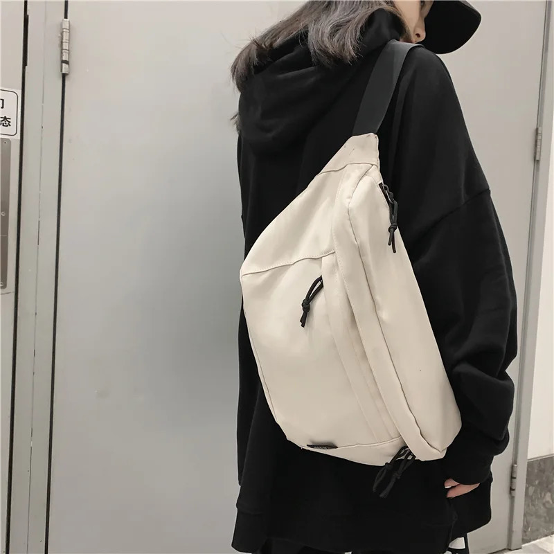 Women Nylon Waist Bag High Capacity Solid Color Chest Pack Shoulder Bag Street Hiphop Belt Bags Unisex Trend Fanny Pack 251030