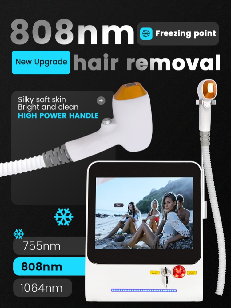 Diode Laser Hair Removal Machine Ice Titanium Painless Permanent Full Body Hair Removal Alexandrite Laser