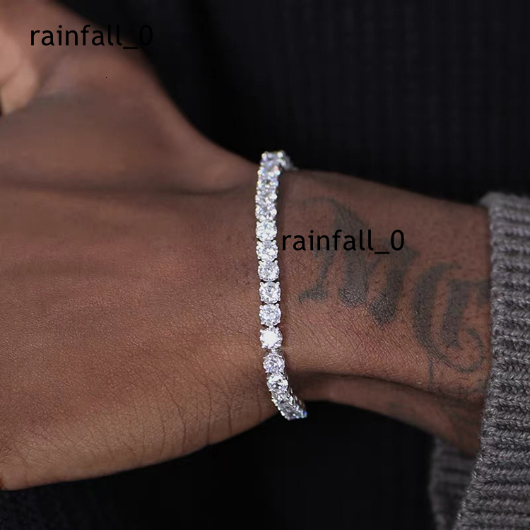 S925 Sterling Silver Mossanite Tennis Bracelet 2mm to 65mm Moissanite Tennis Chain for Women Men Jewelry