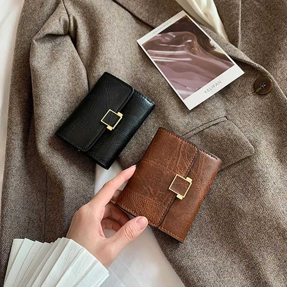 PU Leather Short Wallet Fi Small Purse Mtifunctial MtiCard Vintage Coin Purse Practical Mini Cluh Bag1 D251030
