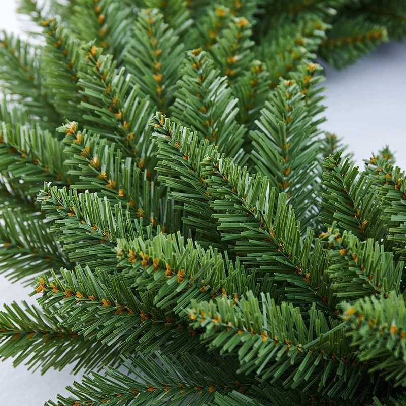 304050cm Christmas Green Pine Needle Wreath Front Door Xmas Garland Hanging Ornament Navidad New Year Home Windown Decor C251030