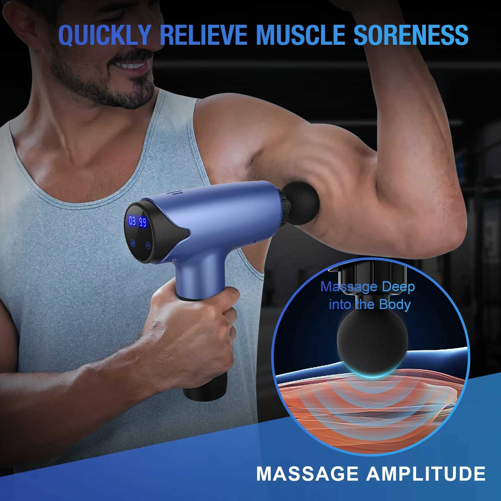 Sejoy WS028 Fascia Gun Tissue Massager 30 Speeds Lightweight Body Massage with LED Touch Screen 10 Replaceable Massage Heads J251030