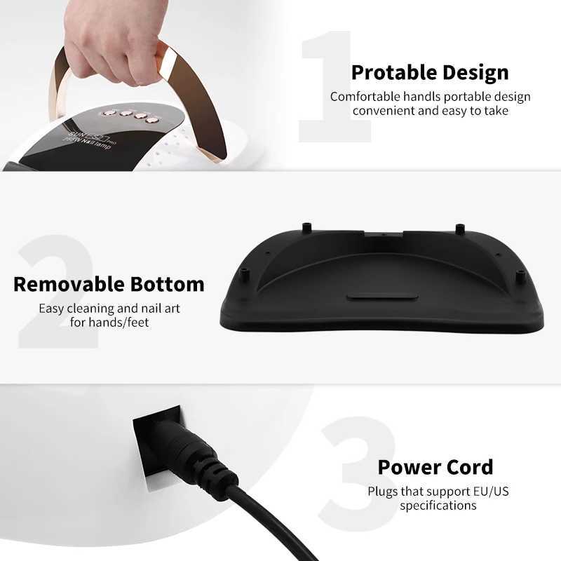 268W Professional UV LED Nail Drying Lamp for Nails Gel Polish Dryer with 4 Timer Setting Auto Sensor Manicure Light Equipment L251030