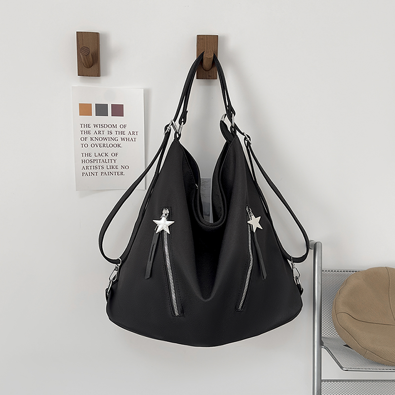 Spring women's fashionable large capacity synthetic leather handbag, casual and simple classic work shoulder bag, popular student fashion crossbo