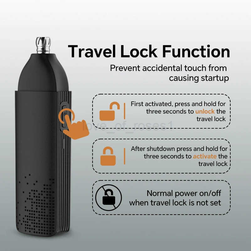 MenS Trimmer for Ear And Nose Hair Features a Travel Lock Stylish Design New Blade Effortless Nose Hair Removal Z251030