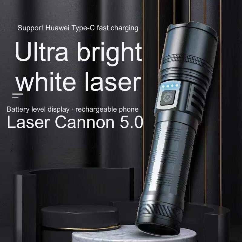 Powerful Portable 30-Watt Aluminum Alloy LED Torch for Outdoor Activities & Emergency Use---Aluminum alloy waterproof flashlight