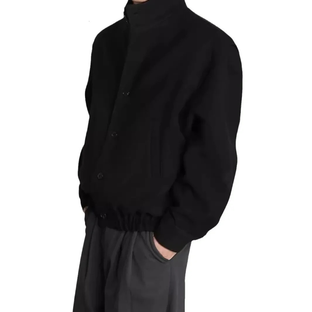 Of The Season Spring Autumn Mens Fashionable Woolen Jacket Stand Collar Trendy Handsome Casual Loose Fit Korean St 251029