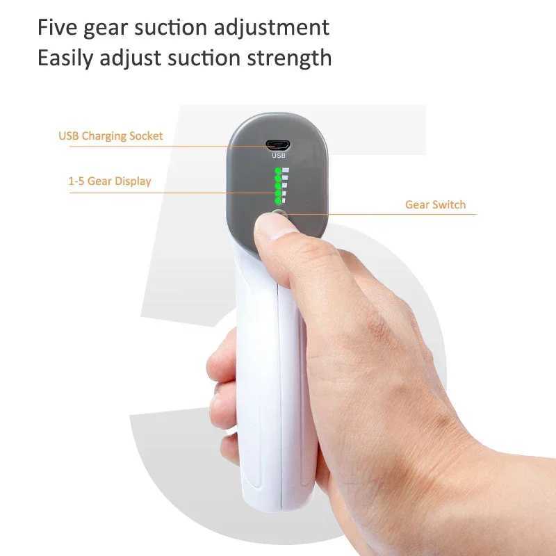 Electric Cupping Gun Negative Pressure Cupping Pump USB Charging Chinese Massage Tool for Lymphatic Drainage Scraping Gua Sha J251030