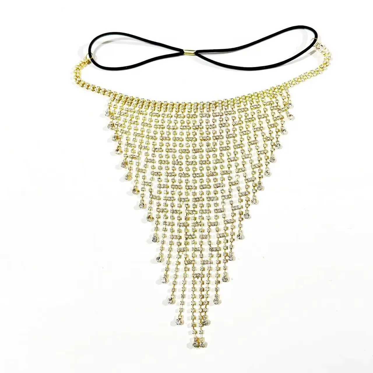 European and American new sexy checkered tassel mask fashionable womens stage performance dance party facial accessories maW251029