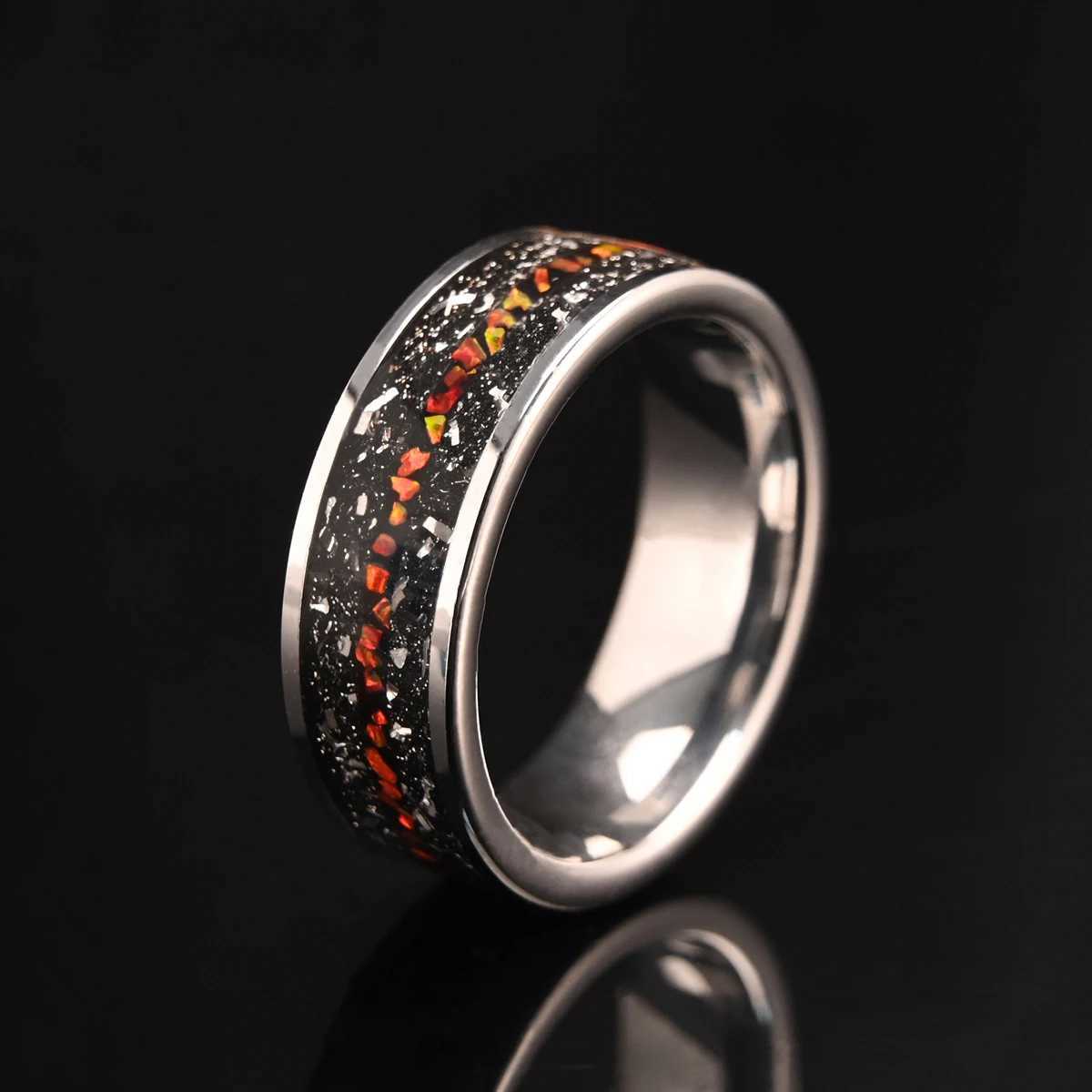 Fashion jewelry wedding band couple engagement rings 8MM tungsten carbide ring for man anillos bague homme pareja de compromisoW251030