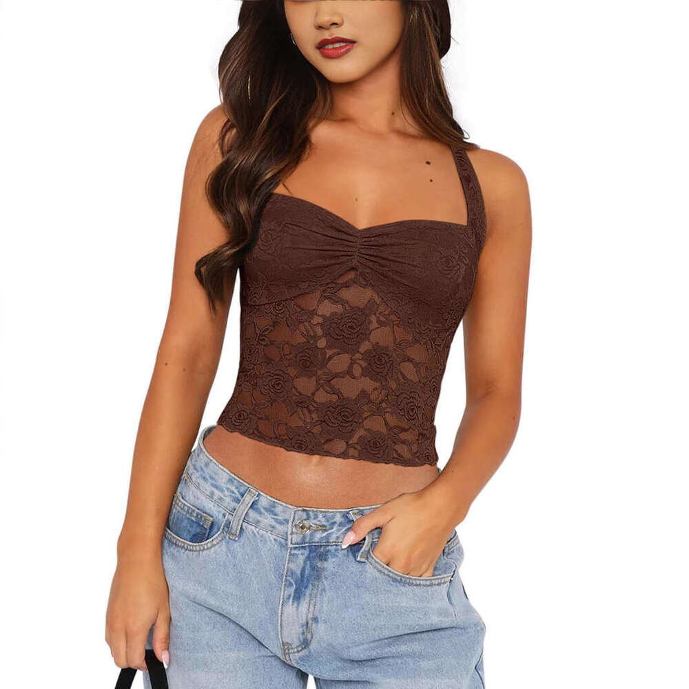Lace Hollow Women's Camisole Sexy Going Out Vest Crop Top