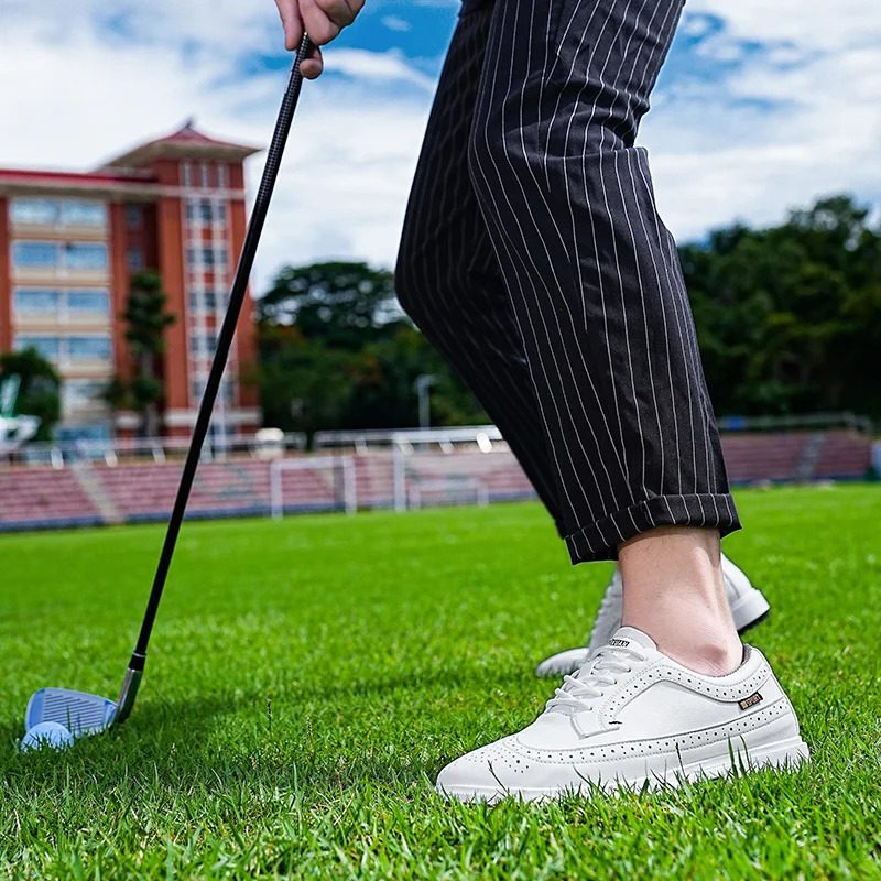 Professional Golf Shoes Men HighQuality Leather Breathable Sports Shoes Golf Competition Training Shoes Plus Size Shoes 3947 251023