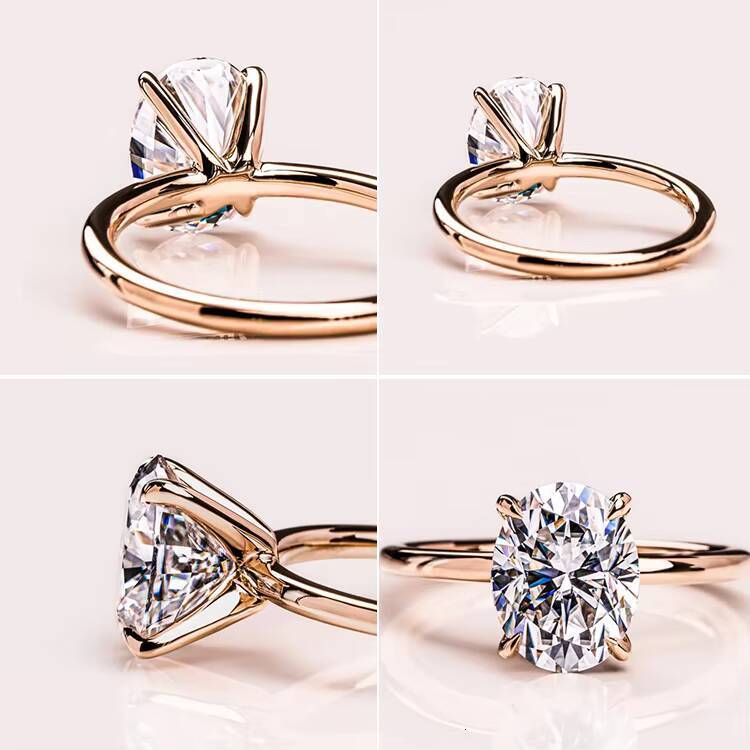 Redleaf Custom Diamond Ring Engagement Lab Grown Ring Gold IGI Oval Lab Created Diamond Wedding14K 18K Lab Grown Diamond Ring