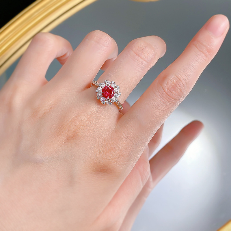 Choucong Handmade Wedding Rings Luxury Jewelry Genuine 100% 925 Sterling Silver Ruby Water Drop 6A Zircon Party Promise Women Princess Ring Lover Gift