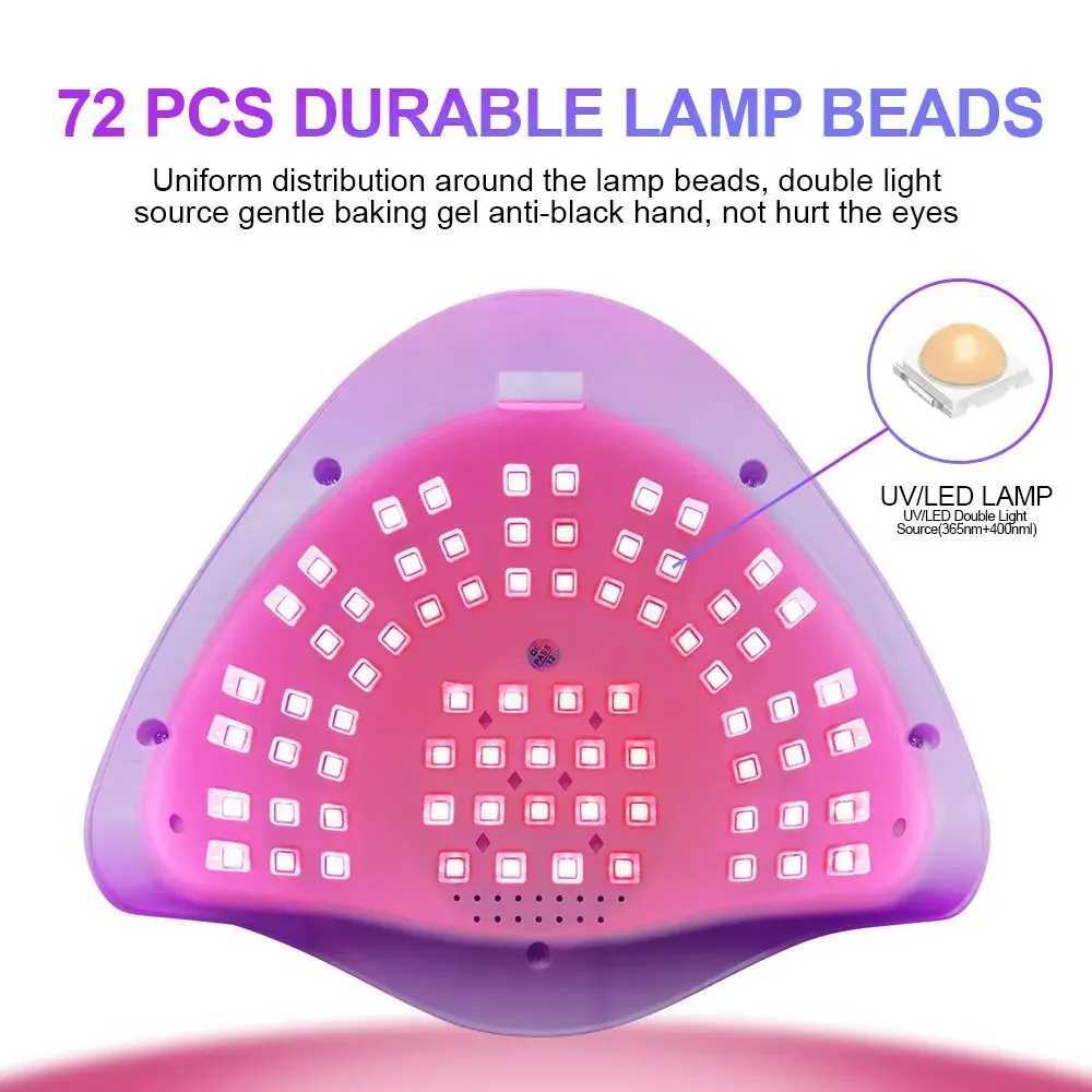 X17 MAX UV LED Nail Lamp For Drying Gel Nail Polish Professional 72 LEDS Nail Dryer Light With Touch Screen Timer Auto Sensor L251030