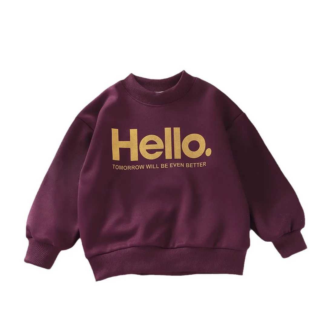 Baby Girls Boys Sweatshirt Kids Letter Hoodies Toddler Autumn Outerwear Winter Childrens ClothingT251030