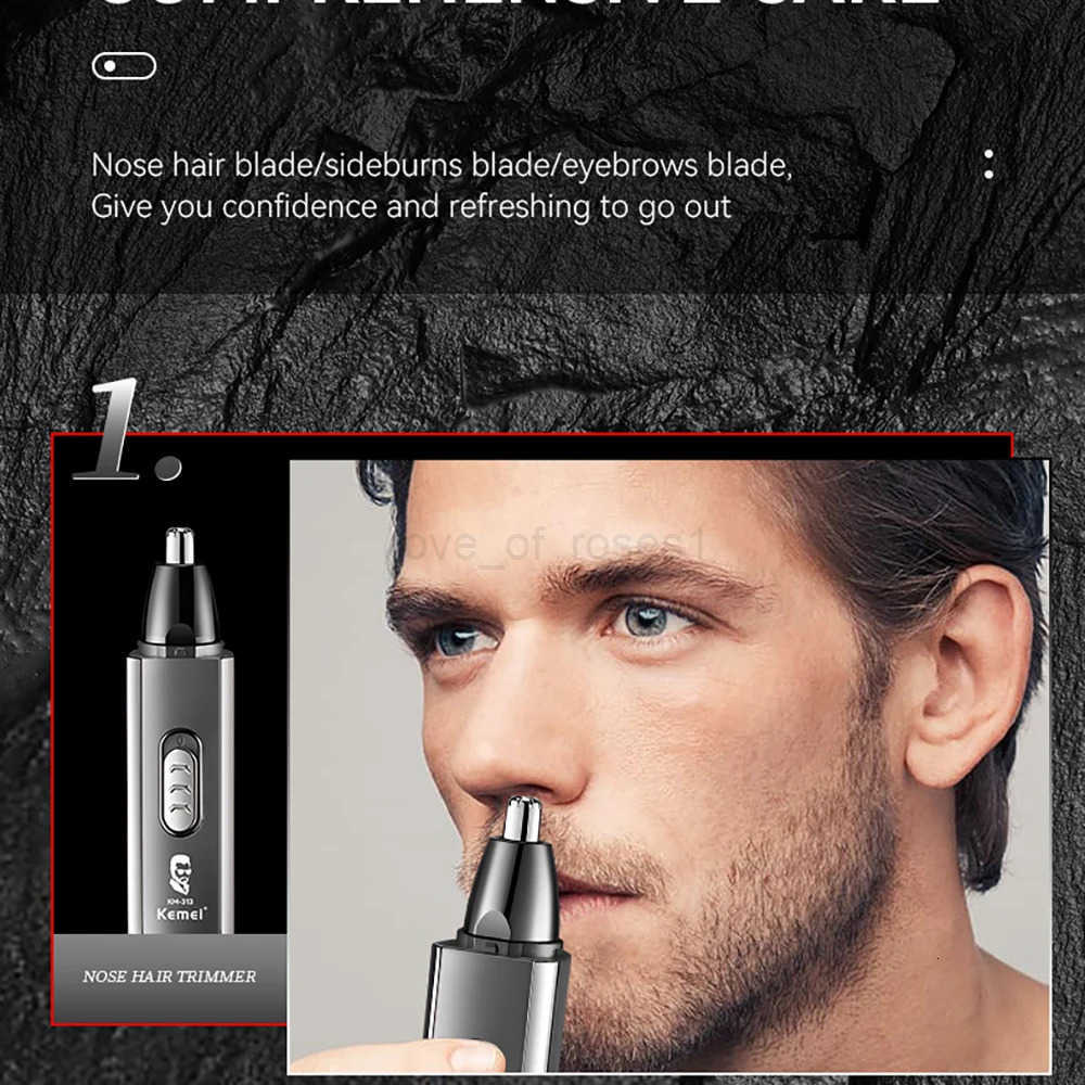 Kemei Multifunction Ear and Nose Hair Trimmer Eyebrow Facial Sideburns Hair Trimmer Men Body Grooming TYPEC USB Rechargeable Z251030