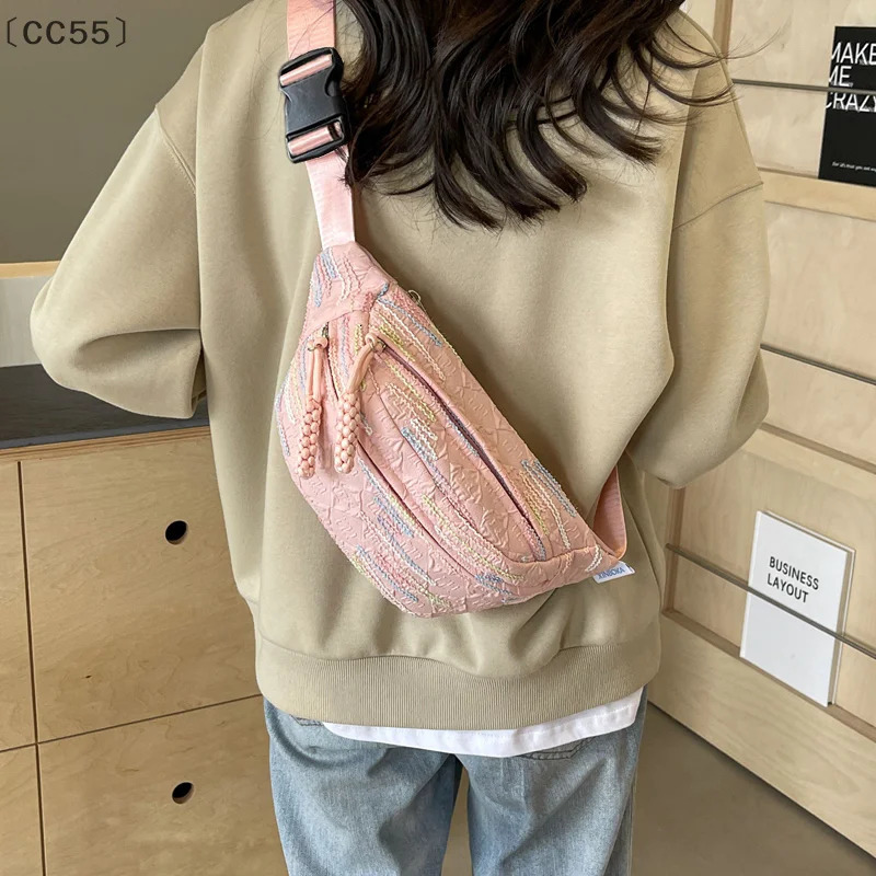 CC55Simple Casual Ins Bag For Women Small Fresh Forest Style Messenger Bag Sports Chest Bag Niche Student Trendy Waist Bag 251030