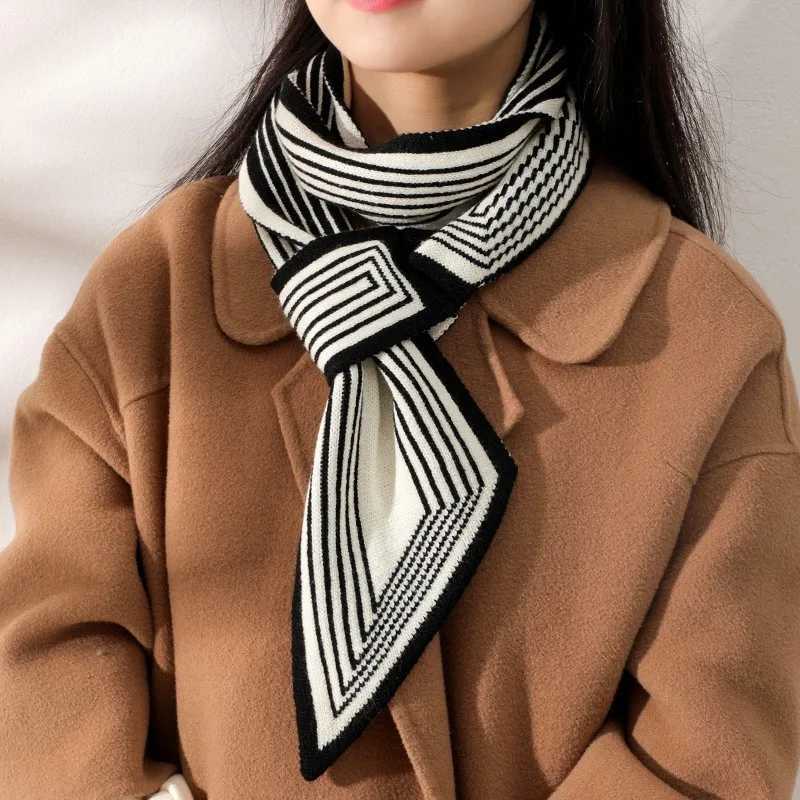 New Knitted Thousand Bird Grid Scarf Autumn and Winter Womens Korean Edition Versatile Warm Decoration Neck Protection ScarfW251029