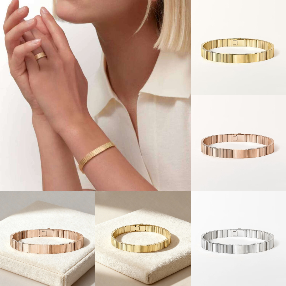 Elegant bracelet designer designer jewelry women flexible unlimited love bracelet chic stainless steel jewellery charm bracelet 925 sterling silver jewelry gift