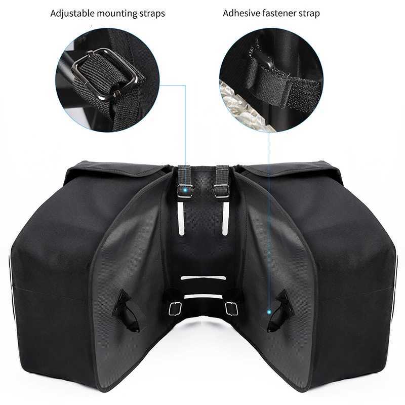 WEST BIKING Bicycle Bag 28L Multifunctional Saddle Bag Waterproof MTB Bike Rack Bag Travel 2 In 1 Big Capacity Bicycle Rear Bag H251029