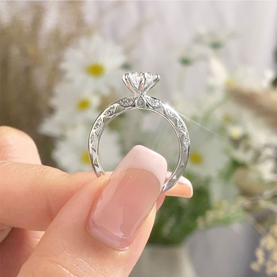 MT GRA Moissanite Rings for Women 925 Sterling Silver Wedding Engagement Promise Rings Fine Fashion Jewelry Wholesale High quality
