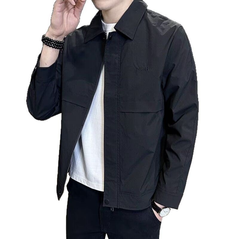 2025 Spring And Autumn Designer Coat Cool Jacket For Men Ins High Street Trendy Brand Harajuku Style Korean Version Trendy Turn-down Collar Jacket