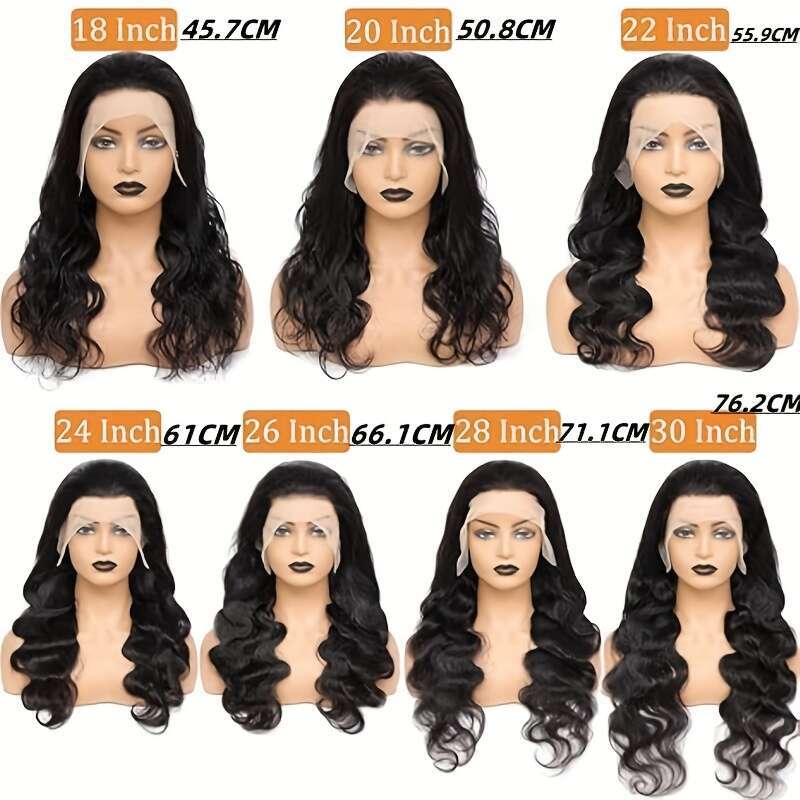 TIMOPOL Women's Body Wave Human Wig, HD Transparent 13X4 Lace Front Length 20-32 Inches Brazilian Hair Wig
