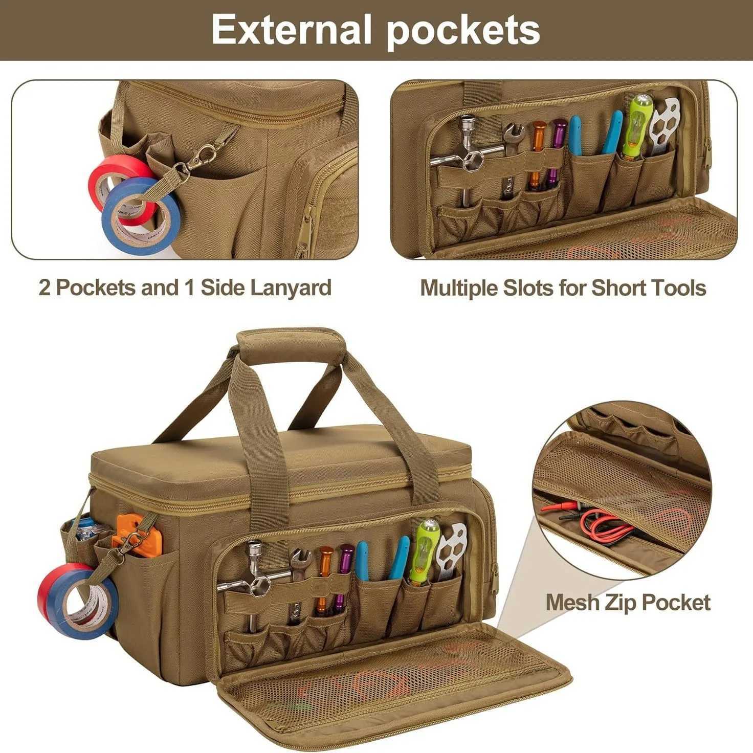 14inch heavyduty tool bag tool storage bag multifunctional work handbagf or Mechanic Electrician Carpenter Builder Plumber H251029