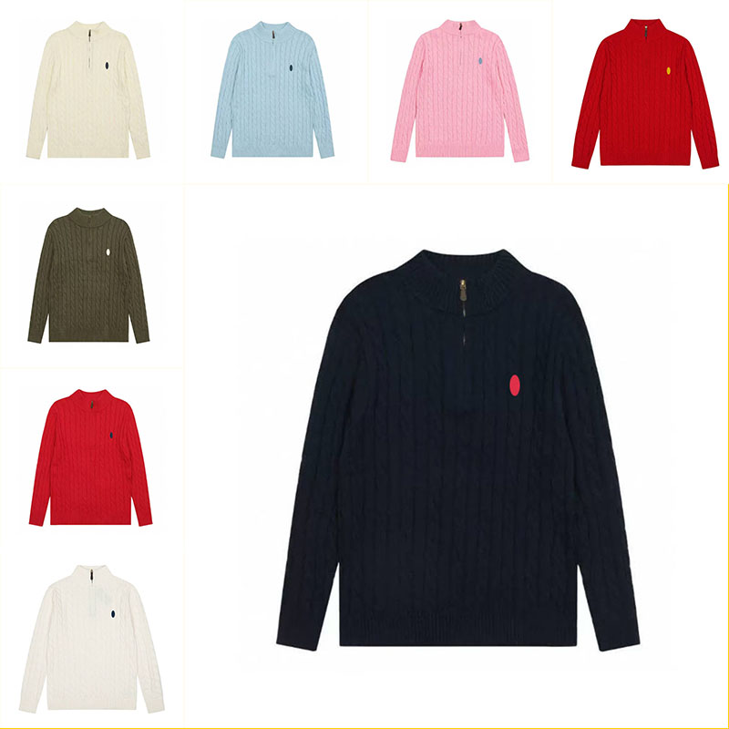 25 Men's Jumper Designer Small Horse Hoodie Pullover Sweatshirt Men Women Autumn Winter Business Casual Style Half Pull Zip Up Jacket Jumper