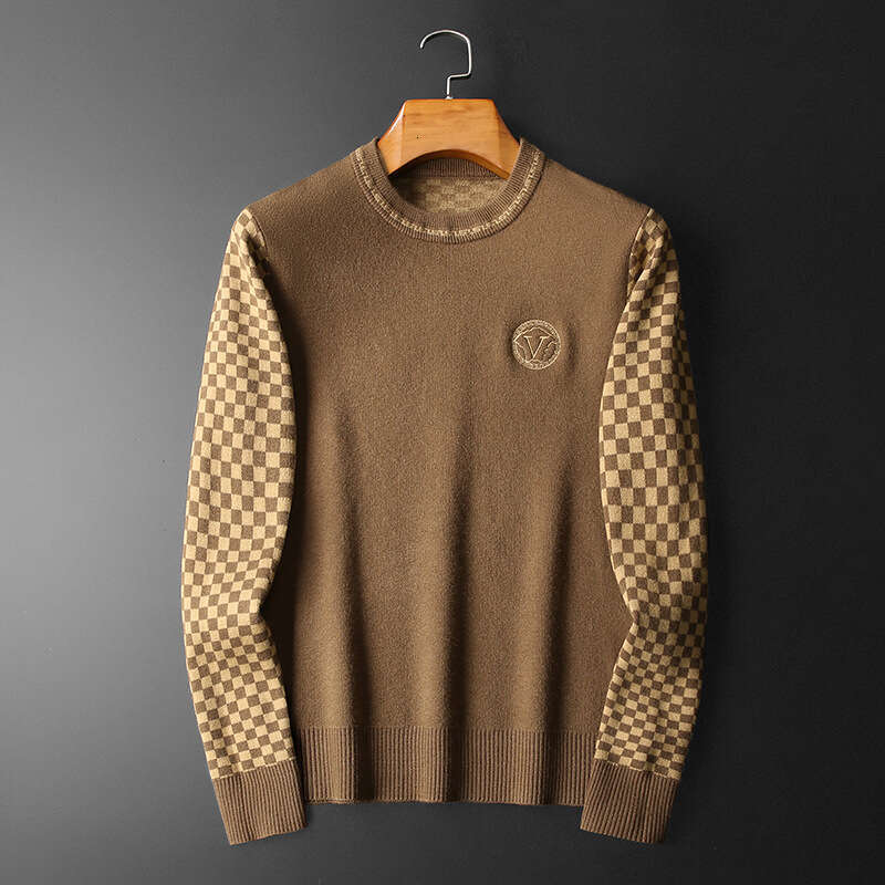 2025 New Winter Men's Wool Round Neck Knitted Sweater Base Shirt 23863P135 Long Stock Available