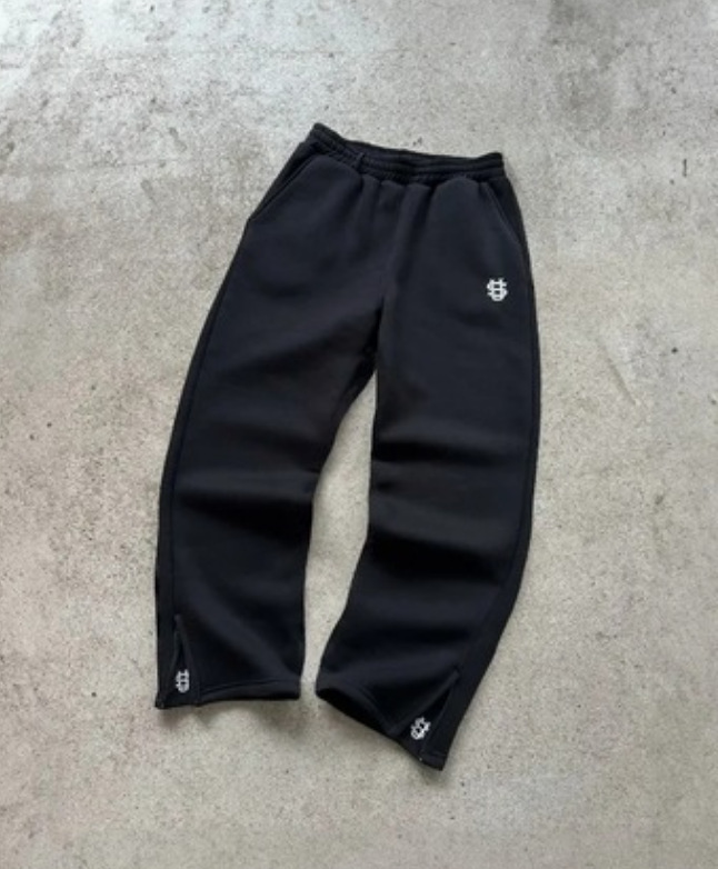 S-Print Embroidery Design Couples Set with Trendy Wide Leg Trousers & Matching Tops