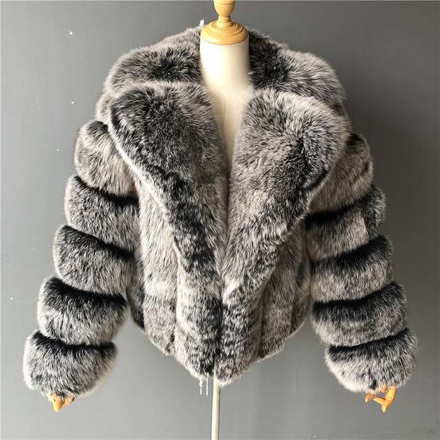 Women's Autumn-Winter Fur Coat Suit Collar