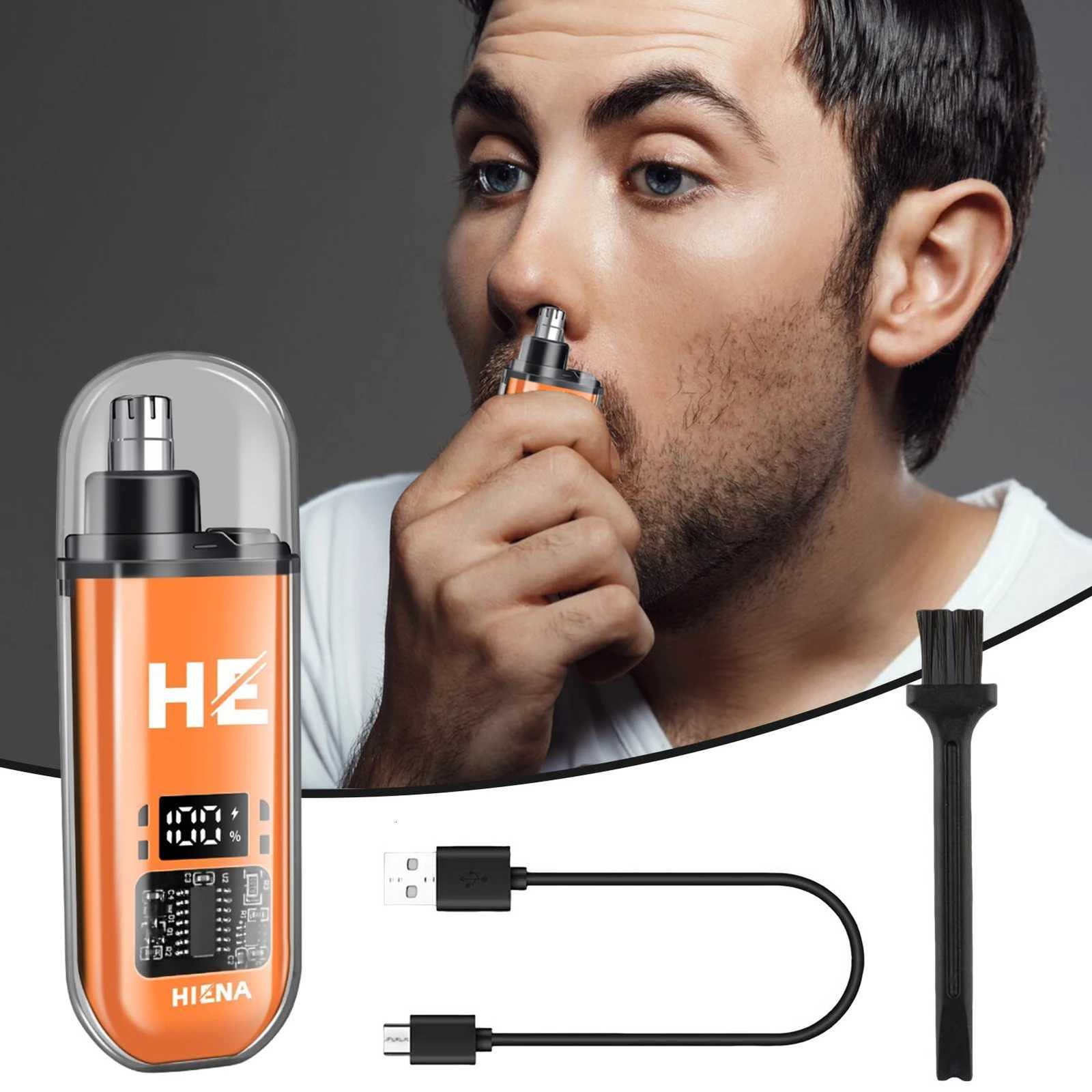 Nose Clippers Facial Hair Trimmer Digital Display Rechargeable Nose Trimmer Gift for Boyfriend Father Birthday M251030