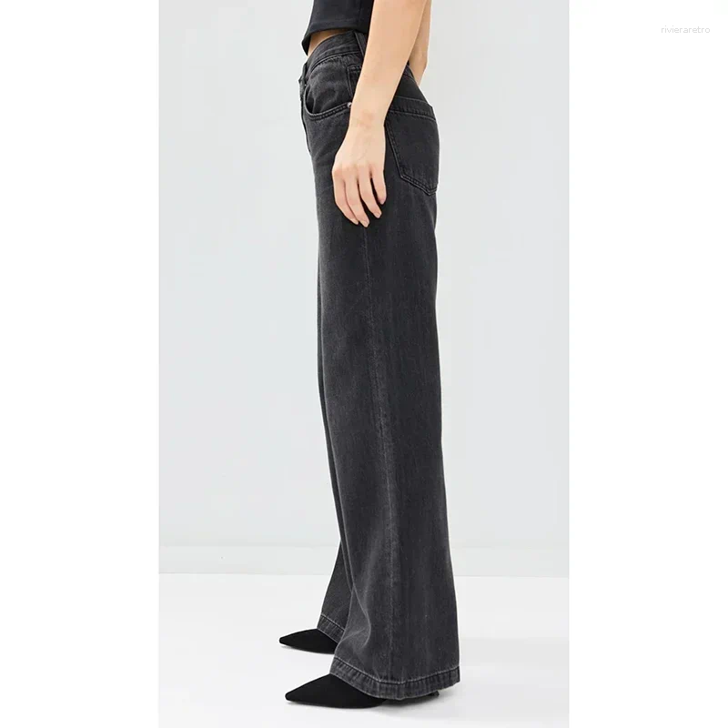 Women's Jeans Girls Casual Fashion Straight Leg Female Slim Thin High Waisted Stretch Denim Pants Women Solid Loose Comfortable Trousers Z260313