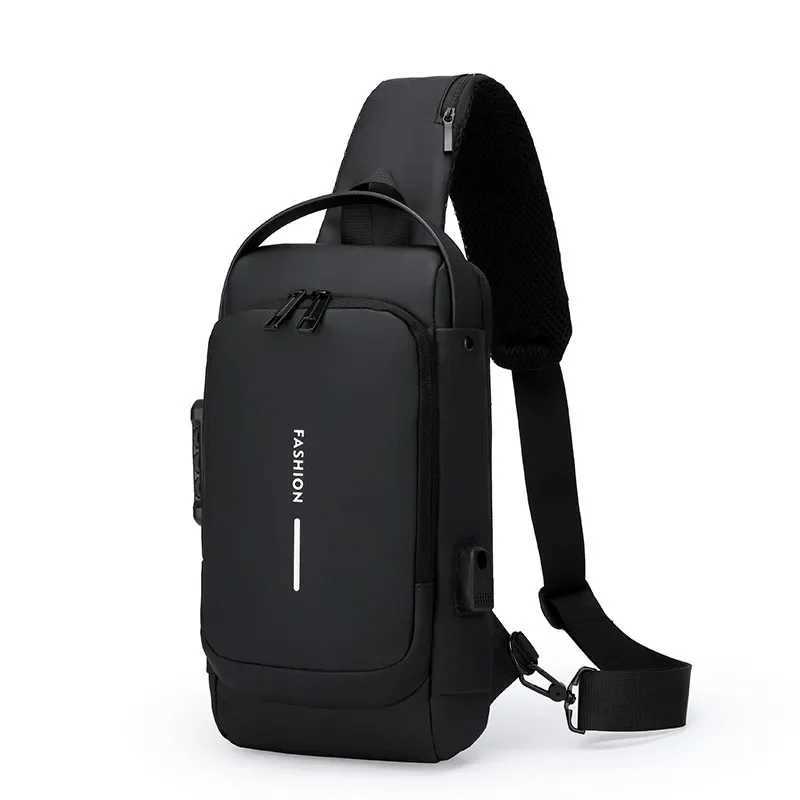 Multifunctional Password Lock Antitheft Chest Packs Mens Outdoor Running Travel Waist Bag Shoulder Crossbody Sports Funny Pack H251029