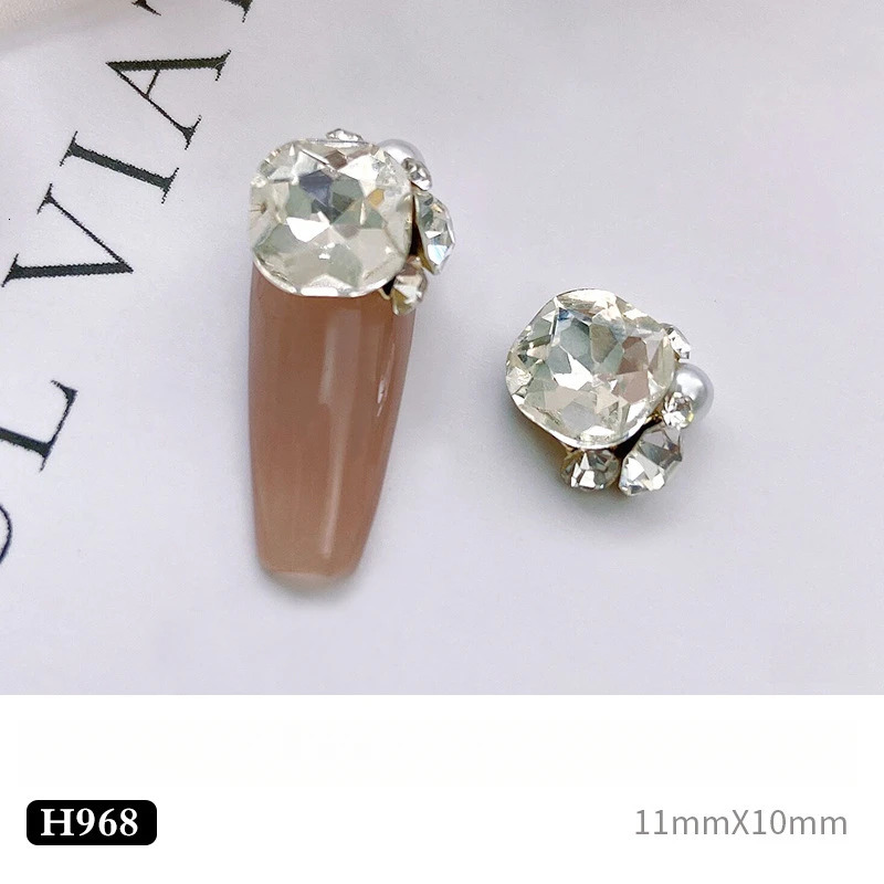 Nail Art Liquids Crystal Pile Diamond Finished Product Super Sparkling Rectangular Right Angle Handmade Pearl Nail Decoration 251027