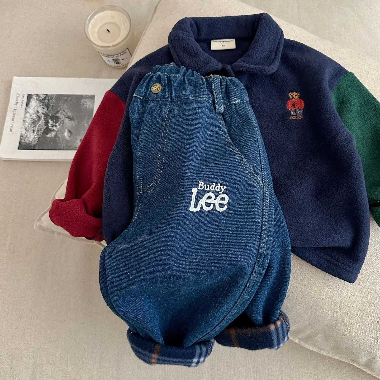Winter New Children Fleece Sweatshirt Boys Girls Plus Velvet Thick Lapel Pullover Cotton Kids Casual Warm Tops Baby Polo ShirtsT251030